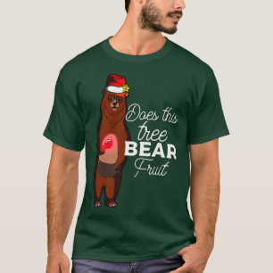 Funny Bear  Figure Xmas Tree Christmas Pajama Fami T-Shirt