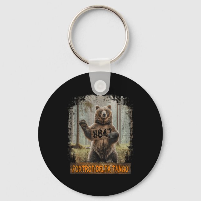 Funny Bear Foxtrots Deltas Tango 8647 86 47 Patrio Key Ring (Front)