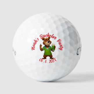 Funny Bear Golf Balls | Middle Finger Beer Design