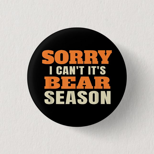 Funny Bear Hunting 3 Cm Round Badge (Front)