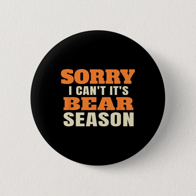 Funny Bear Hunting  6 Cm Round Badge (Front)