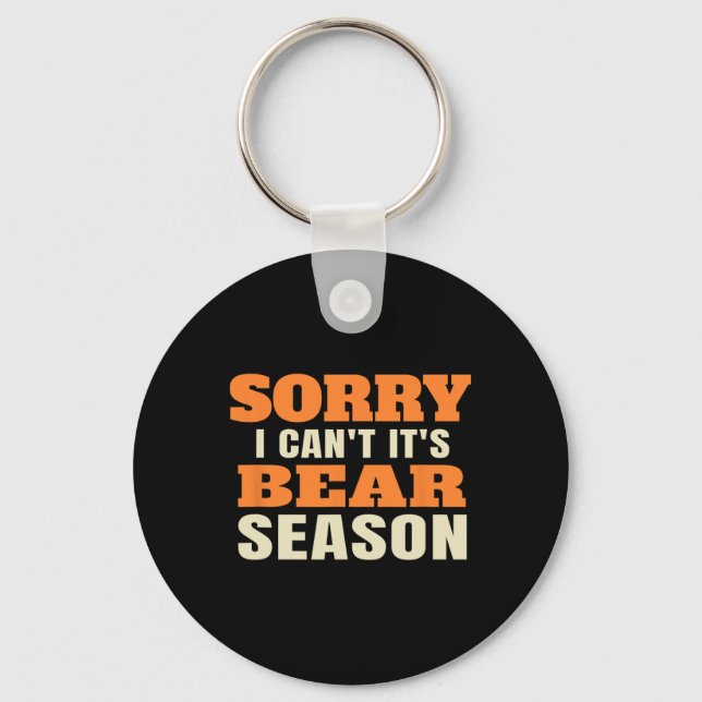 Funny Bear Hunting  Key Ring (Front)