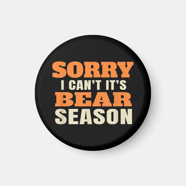 Funny Bear Hunting Magnet (Front)