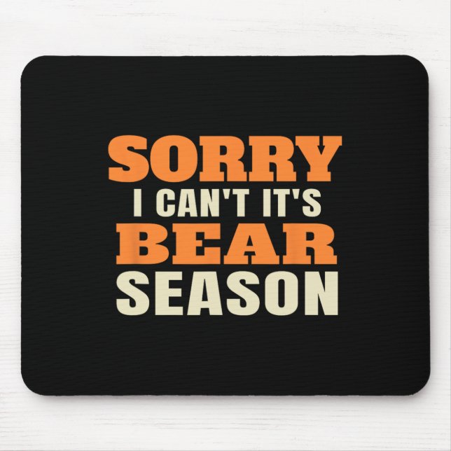 Funny Bear Hunting  Mouse Pad (Front)