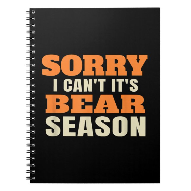 Funny Bear Hunting Notebook (Front)