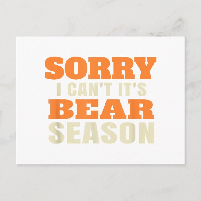Funny Bear Hunting Postcard (Front)