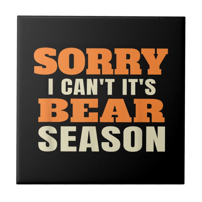 Funny Bear Hunting Tile (Front)