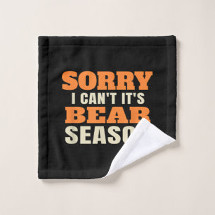 Funny Bear Hunting Wash Cloth