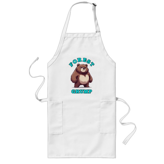 Funny Bear Long Apron (Front)