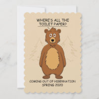Funny Bear out of Hibernation Cartoon