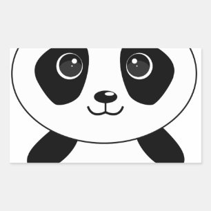 Funny bear panda bear panda animals rectangular sticker