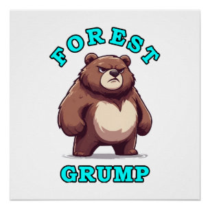 Funny Bear Poster