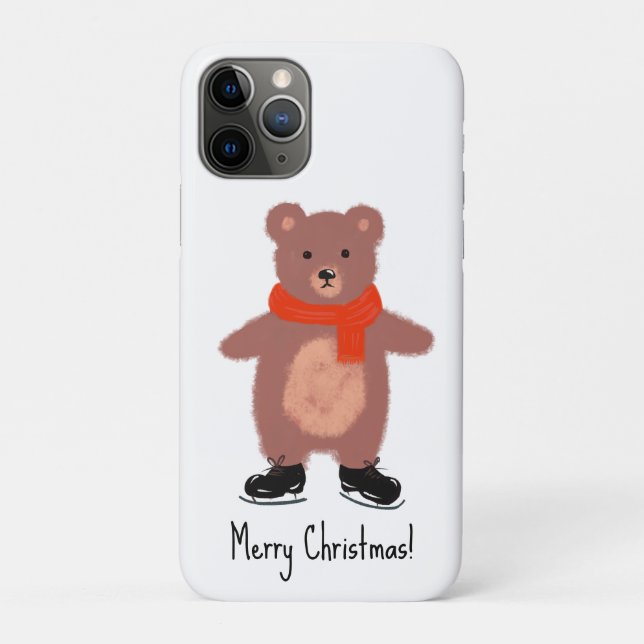Funny bear skating Case-Mate iPhone case (Back)