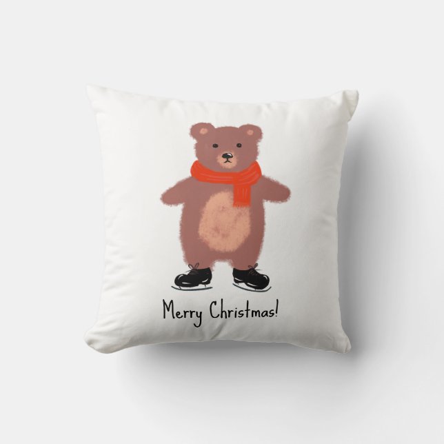 Funny bear skating cushion (Front)
