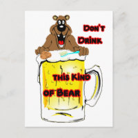 Funny Bear taking a Bath in a Glass of beer on a