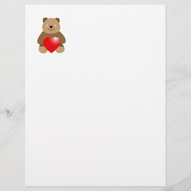 Funny bear with a heart (Front)