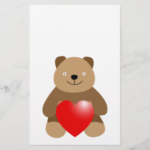 Funny bear with a heart flyer