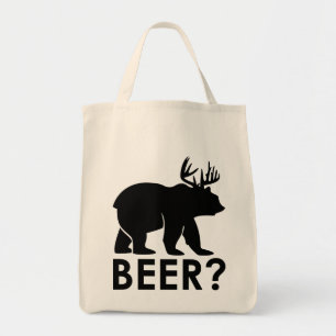Funny Bear with Horns = Beer? Tote Bag
