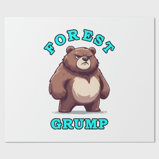 Funny Bear Wrapping Paper (Flat)