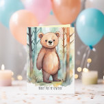 Funny Bear Years Birthday Card<br><div class="desc">This funny birthday card features a cute bear standing amongst the trees in the forest. This cute card implies that the receiver is getting old and should be happy they aren't as old as they would be if they were a bear. Click "Personalise this Template" to easily change any of...</div>