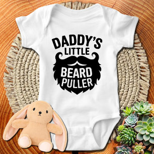 Funny Beard Baby Grow-Daddy's Little Beard Puller  Baby Bodysuit