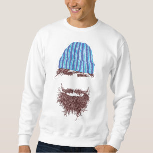 Funny Beard & Beanie Sweatshirt - Men's Novelty Gr