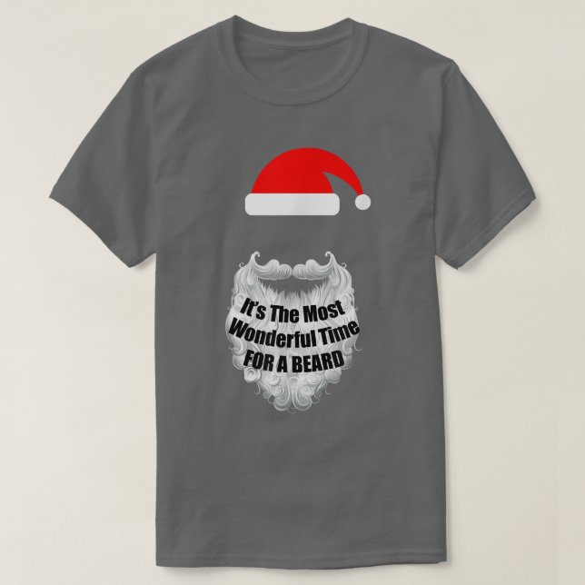 Funny Beard Christmas T  OrcaIts The Most Wonderfu T-Shirt (Design Front)