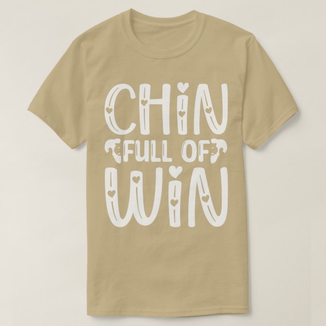 Funny Beard Gifts Chin Full Of Win Classic TShirt (Design Front)