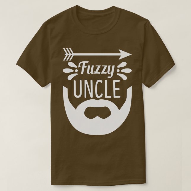 Funny Beard Gifts Fuzzy Uncle T-Shirt (Design Front)