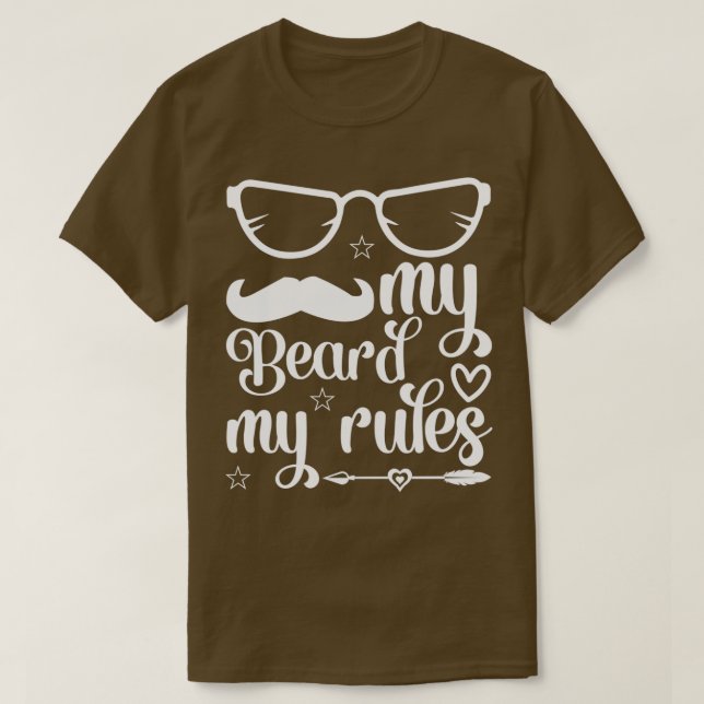 Funny Beard Gifts My Beard My Rules Classic TShirt (Design Front)
