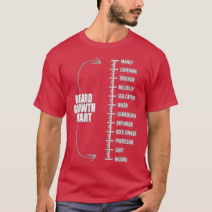 Funny Beard Growth  Length manly to wizard  T-Shirt