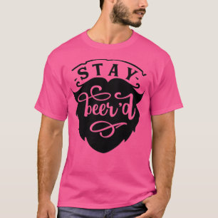 Funny Beard Hipster Men Lettering Typography 24 T-Shirt