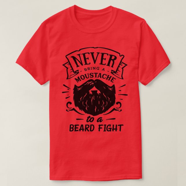 Funny Beard Hipster Men Lettering Typography 33 T-Shirt (Design Front)