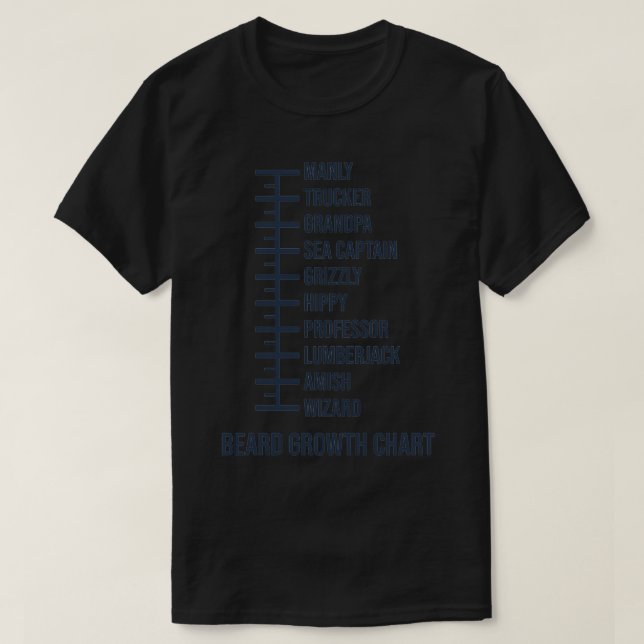 Funny Beard Measurement T-Shirt (Design Front)