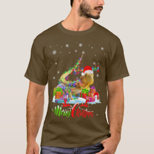 Funny Bearded Dragon Animal Merry Christmas Party T-Shirt
