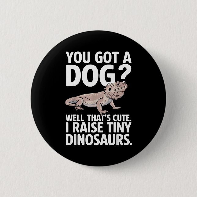 Funny Bearded Dragon Art For Men Women Bearded Dra 6 Cm Round Badge (Front)