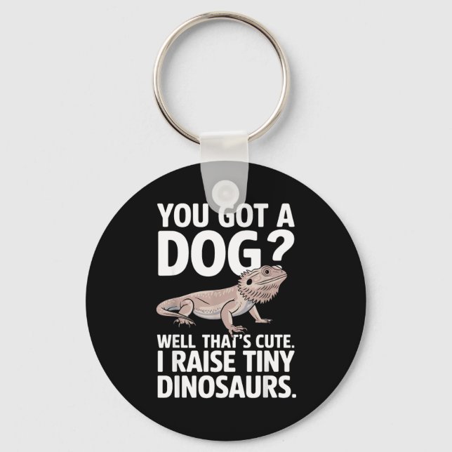 Funny Bearded Dragon Art For Men Women Bearded Dra Key Ring (Front)