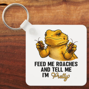 Funny Bearded Dragon Lover Reptile Owner Roaches  Key Ring