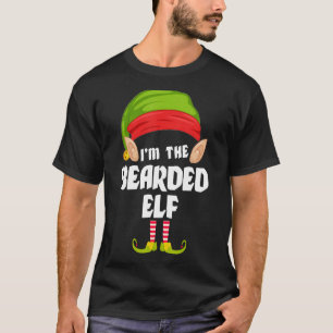 Funny Bearded Elf Matching Family Group PJ Christm T-Shirt