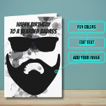 Funny Bearded Friend Birthday Card<br><div class="desc">This funny card is specifically for the friend in your life with the awesome beard; see our other newer various of this card in the collection below. Inside we've written just the right message to speak to the moment; but just in case it needs something personal, you can customise it...</div>