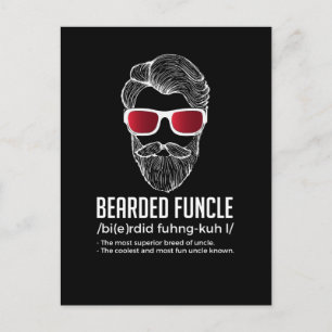 Funny Bearded Funcle Definition Novelty Postcard