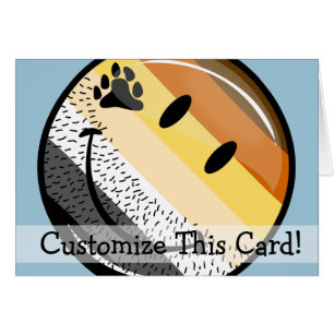 Funny Bearded Happy Gay Bear Pride Flag