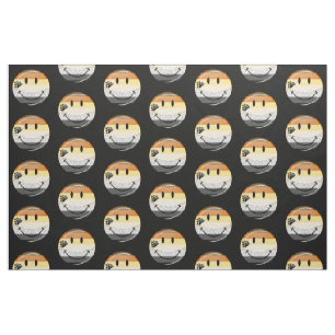 Funny Bearded Happy Gay Bear Pride Flag Fabric