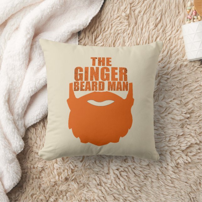 Funny bearded quotes ginger beard man cushion (Blanket)