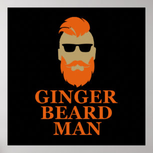 Funny bearded quotes ginger beard poster