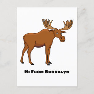 Funny beautiful cartoon illustration postcard
