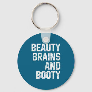 Funny Beauty And Booty Leg Day Gym Workout Quote F Key Ring