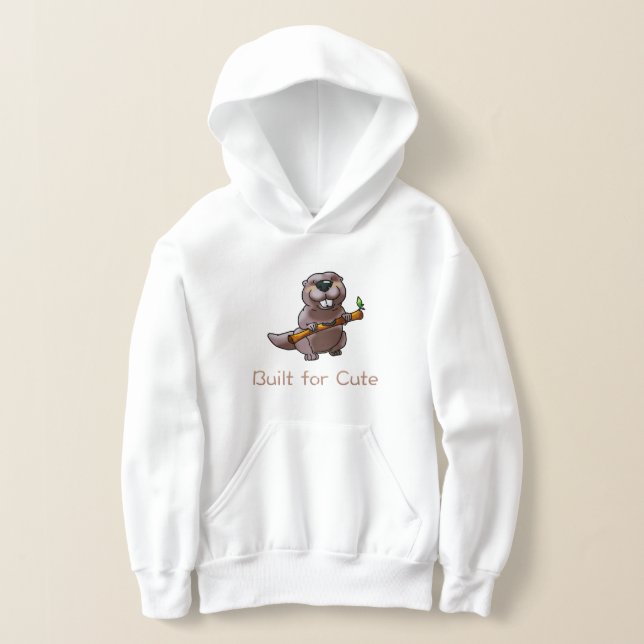 Funny Beaver Cartoon – Built for Cute (Laydown)