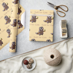 Funny Beaver Cartoon – Built for Cute Wrapping Paper