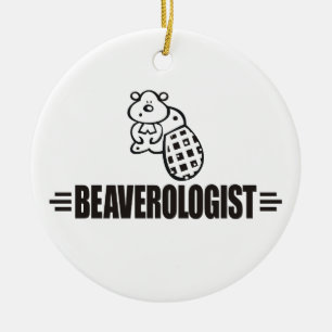 Funny Beaver Ceramic Tree Decoration